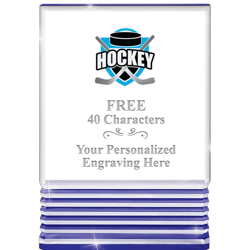 3.5"x5"BLUE ROCKWELL ACRYLIC