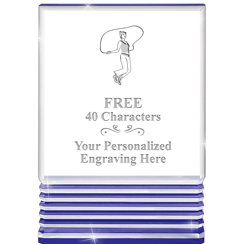 3.5"x5"BLUE ROCKWELL ACRYLIC