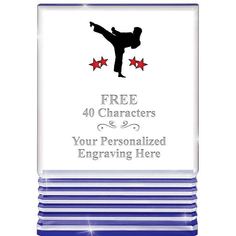 3.5"x5"BLUE ROCKWELL ACRYLIC