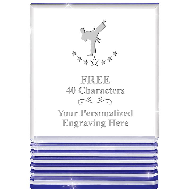 3.5"x5"BLUE ROCKWELL ACRYLIC