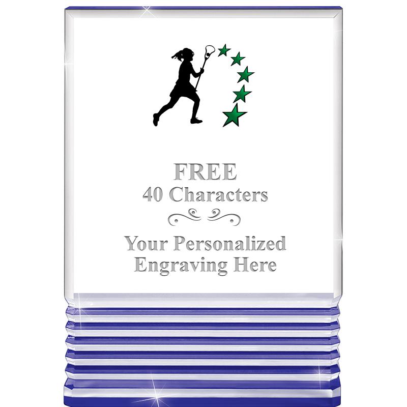 3.5"x5"BLUE ROCKWELL ACRYLIC