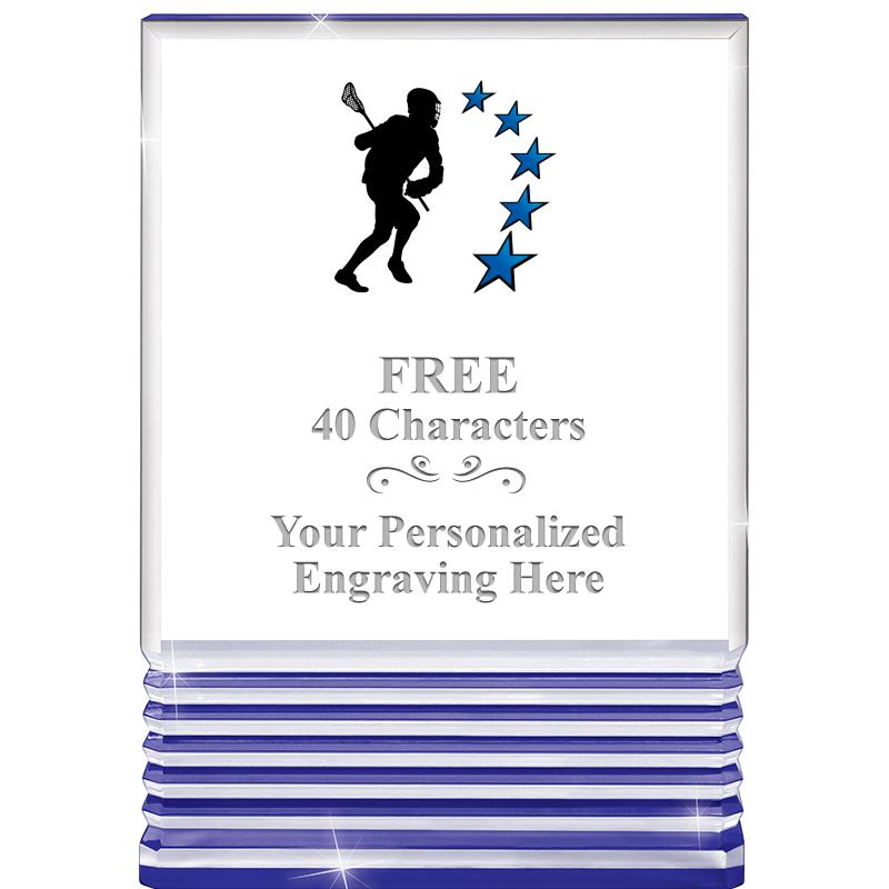 3.5"x5"BLUE ROCKWELL ACRYLIC