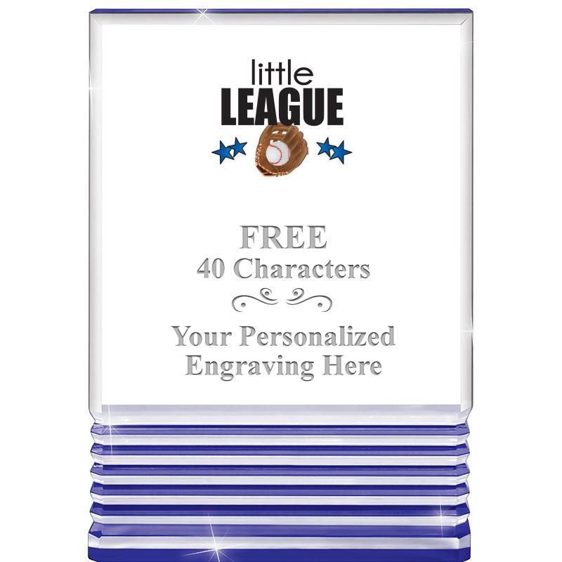 3.5"x5"BLUE ROCKWELL ACRYLIC