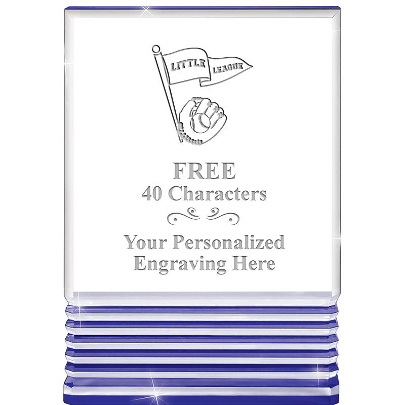 3.5"x5"BLUE ROCKWELL ACRYLIC