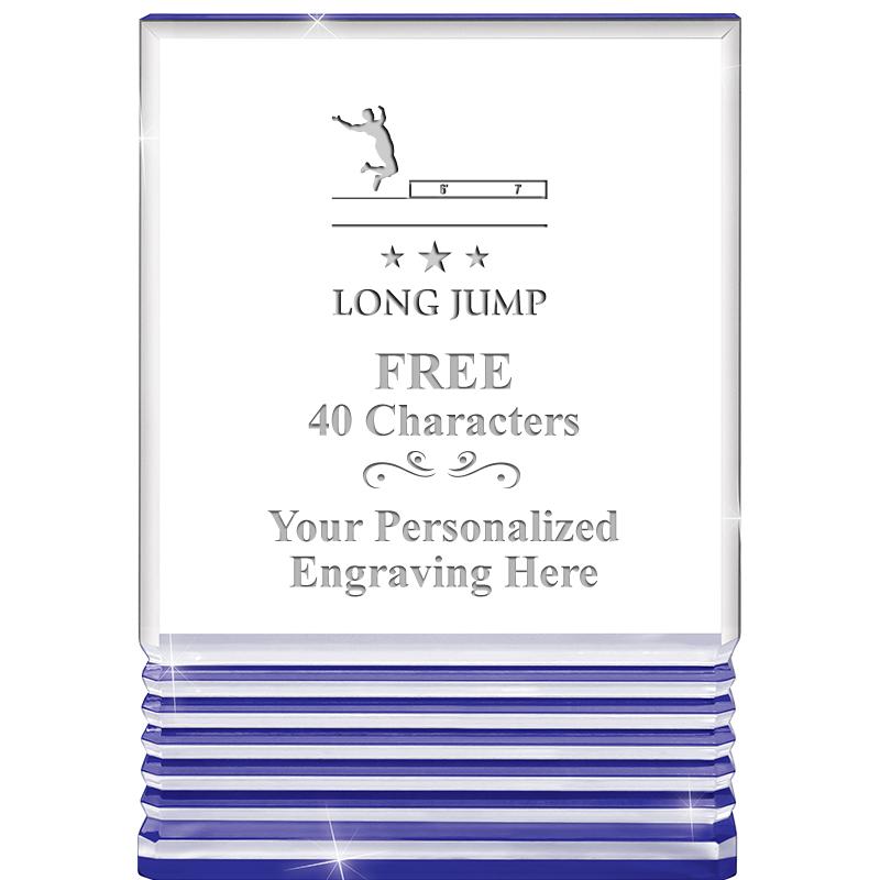 3.5"x5"BLUE ROCKWELL ACRYLIC