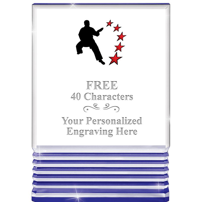 3.5"x5"BLUE ROCKWELL ACRYLIC