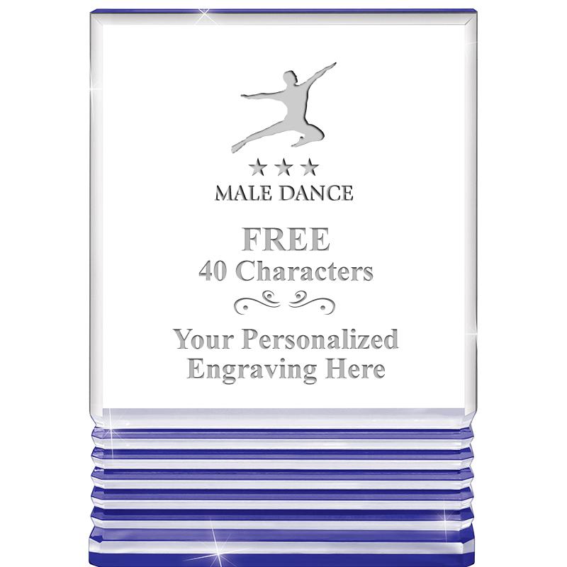 3.5"x5"BLUE ROCKWELL ACRYLIC