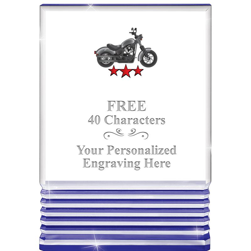 3.5"x5"BLUE ROCKWELL ACRYLIC