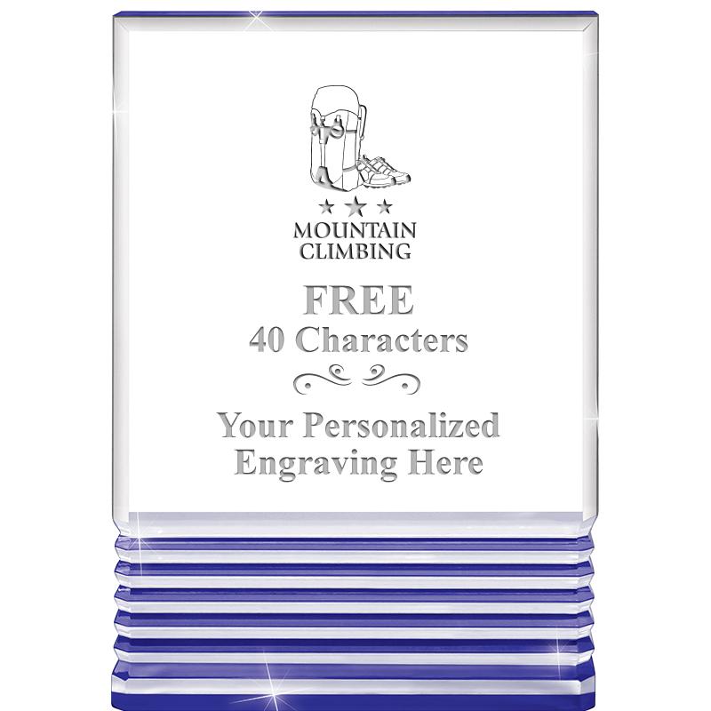 3.5"x5"BLUE ROCKWELL ACRYLIC