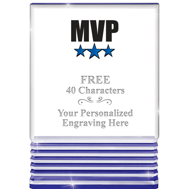 3.5"x5"BLUE ROCKWELL ACRYLIC