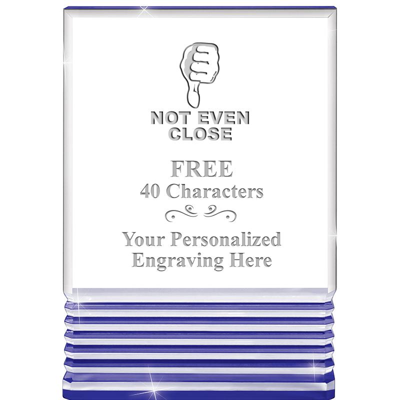 3.5"x5"BLUE ROCKWELL ACRYLIC