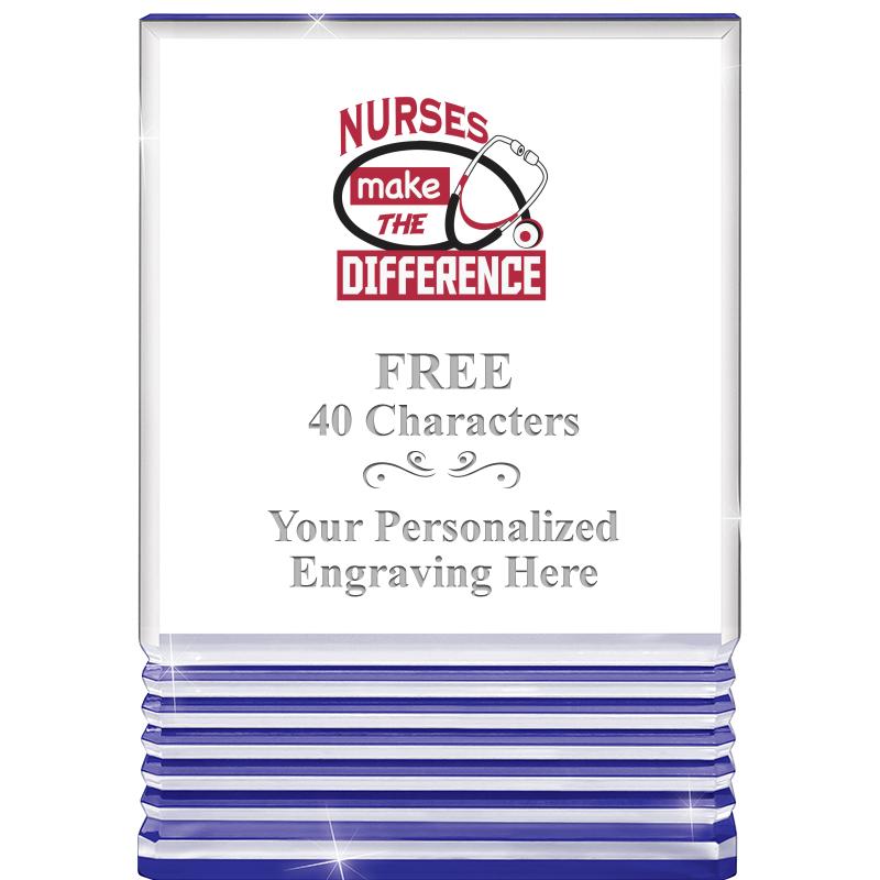 3.5"x5"BLUE ROCKWELL ACRYLIC