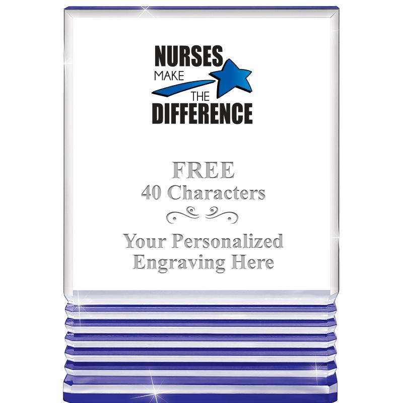 3.5"x5"BLUE ROCKWELL ACRYLIC