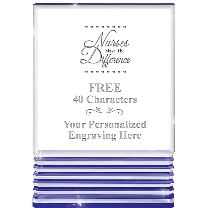 3.5"x5"BLUE ROCKWELL ACRYLIC