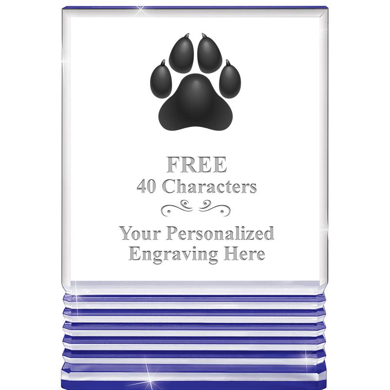 3.5"x5"BLUE ROCKWELL ACRYLIC