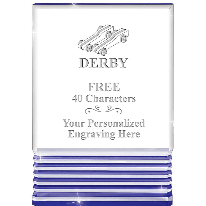 3.5"x5"BLUE ROCKWELL ACRYLIC