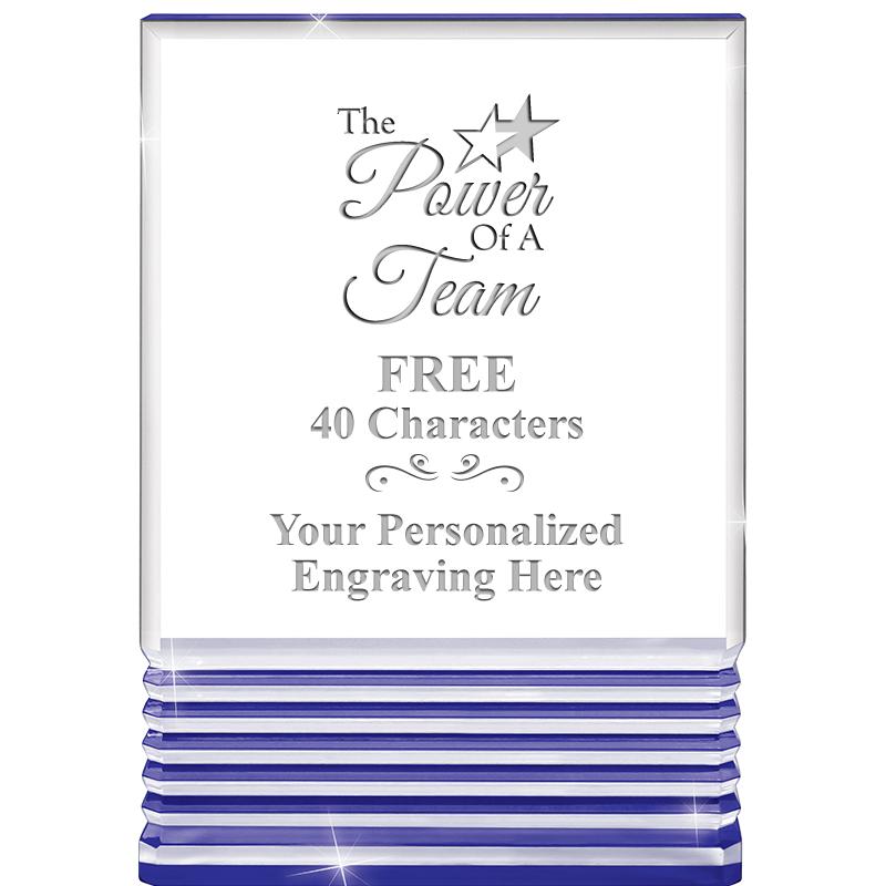 3.5"x5"BLUE ROCKWELL ACRYLIC