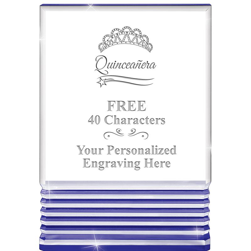 3.5"x5"BLUE ROCKWELL ACRYLIC