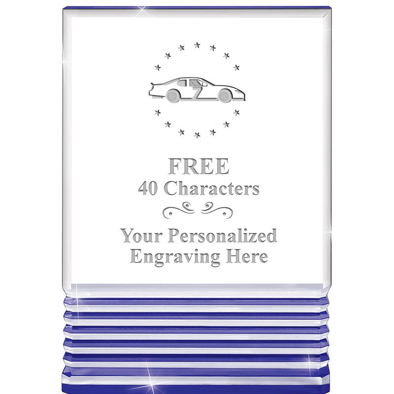 3.5"x5"BLUE ROCKWELL ACRYLIC