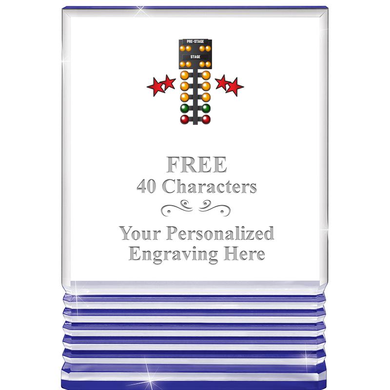 3.5"x5"BLUE ROCKWELL ACRYLIC