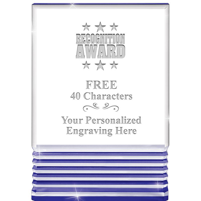 3.5"x5"BLUE ROCKWELL ACRYLIC