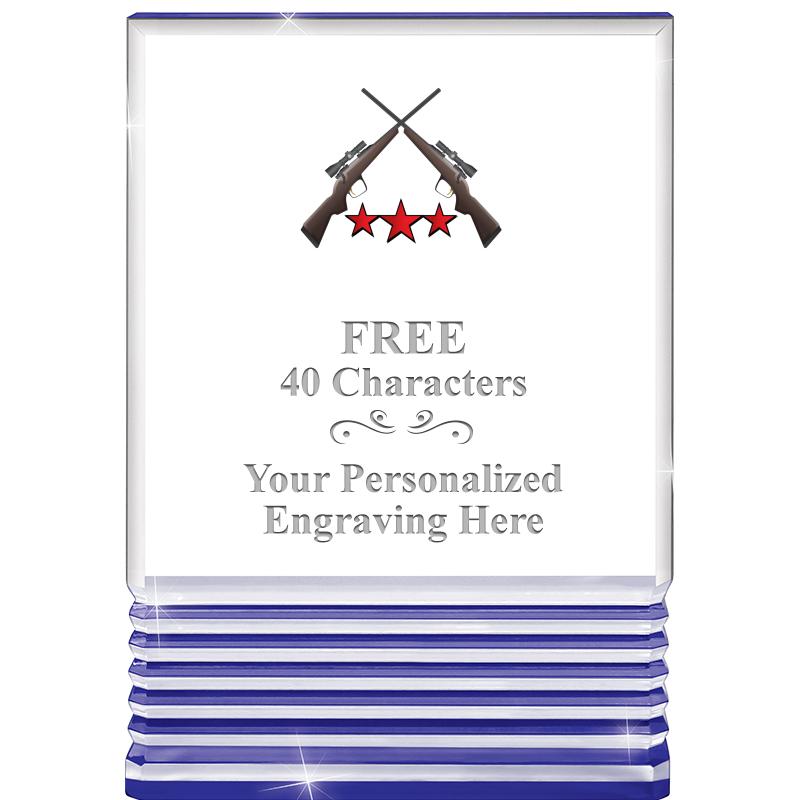 3.5"x5"BLUE ROCKWELL ACRYLIC