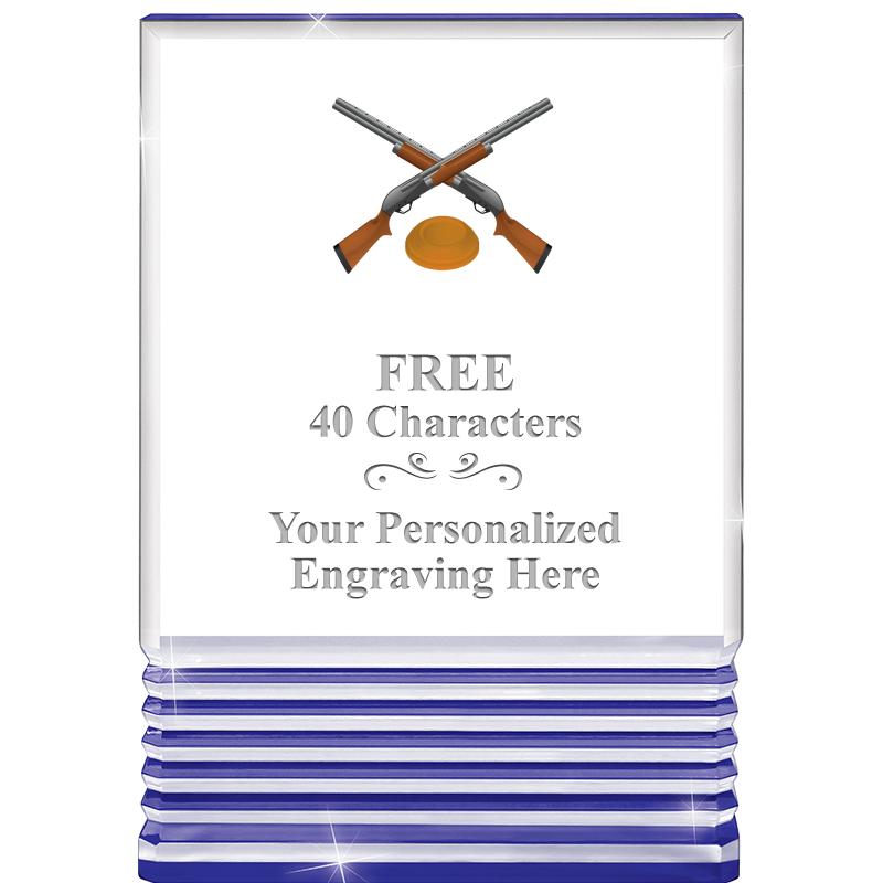 3.5"x5"BLUE ROCKWELL ACRYLIC