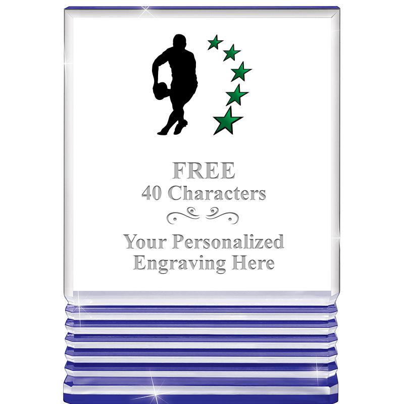 3.5"x5"BLUE ROCKWELL ACRYLIC