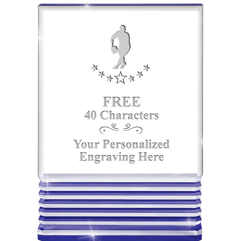 3.5"x5"BLUE ROCKWELL ACRYLIC