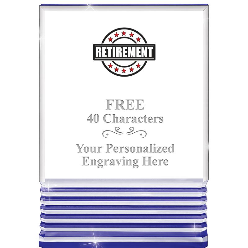 3.5"x5"BLUE ROCKWELL ACRYLIC