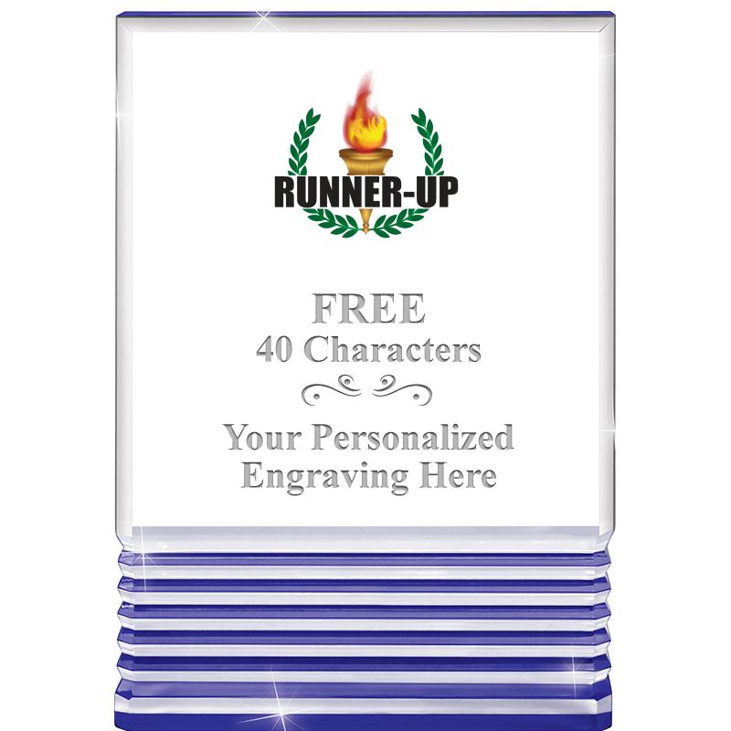 3.5"x5"BLUE ROCKWELL ACRYLIC