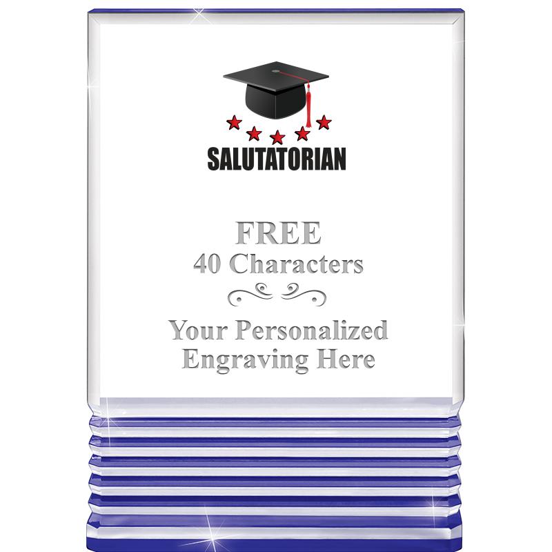 3.5"x5"BLUE ROCKWELL ACRYLIC