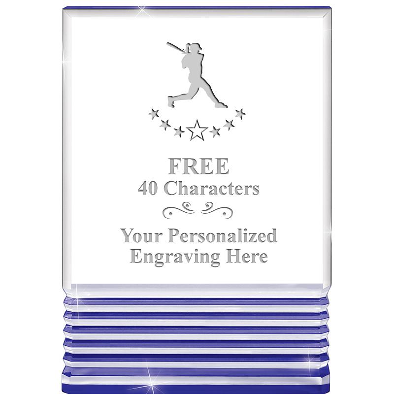 3.5"x5"BLUE ROCKWELL ACRYLIC