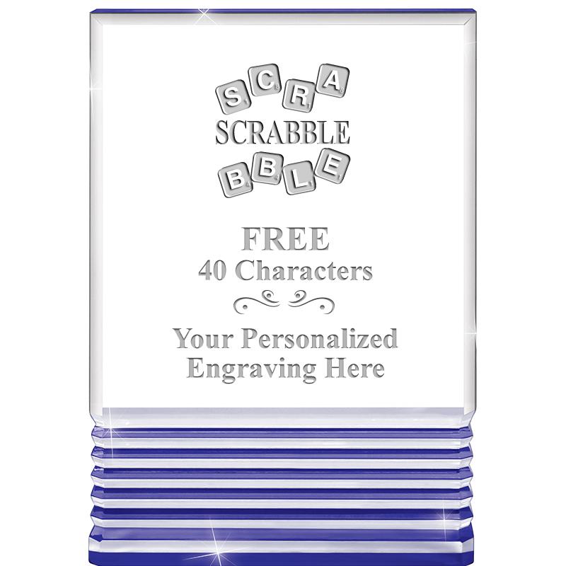 3.5"x5"BLUE ROCKWELL ACRYLIC