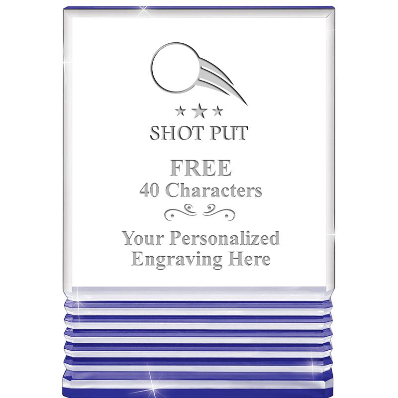 3.5"x5"BLUE ROCKWELL ACRYLIC