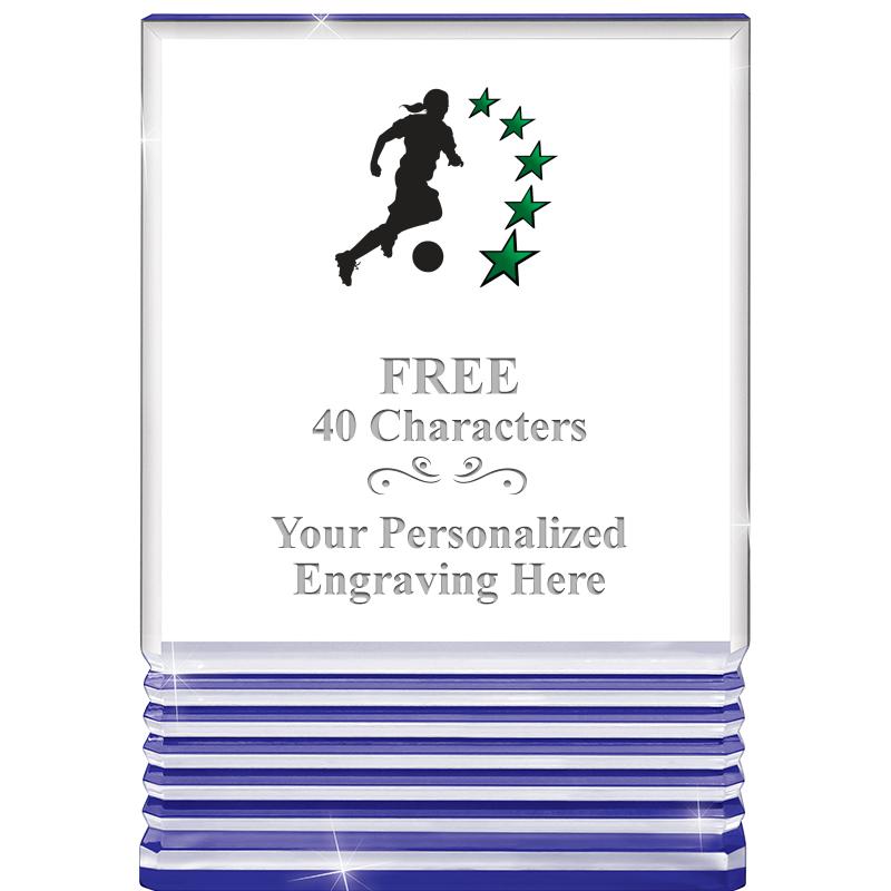 3.5"x5"BLUE ROCKWELL ACRYLIC