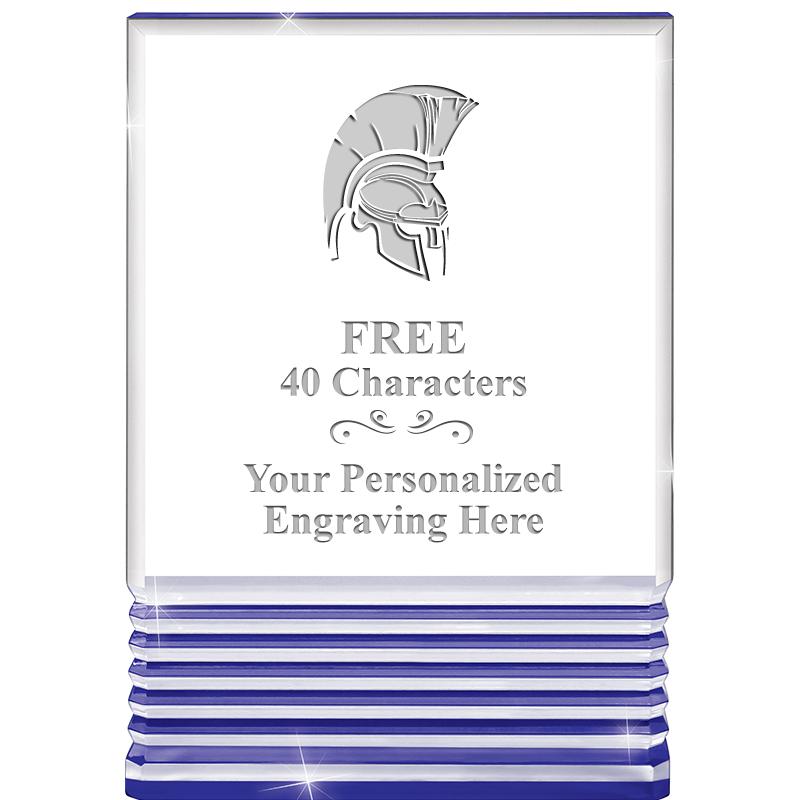 3.5"x5"BLUE ROCKWELL ACRYLIC