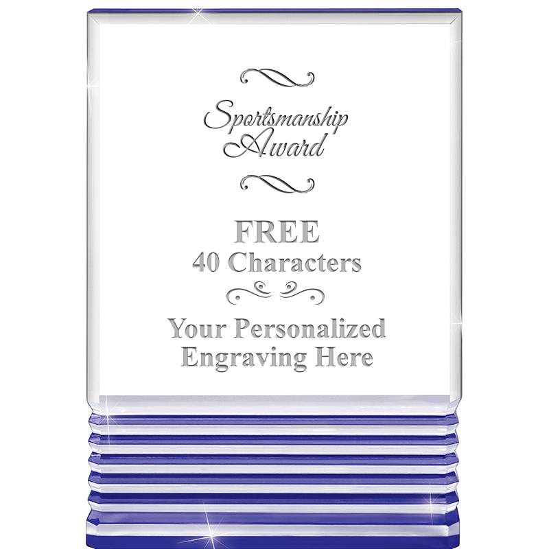 3.5"x5"BLUE ROCKWELL ACRYLIC