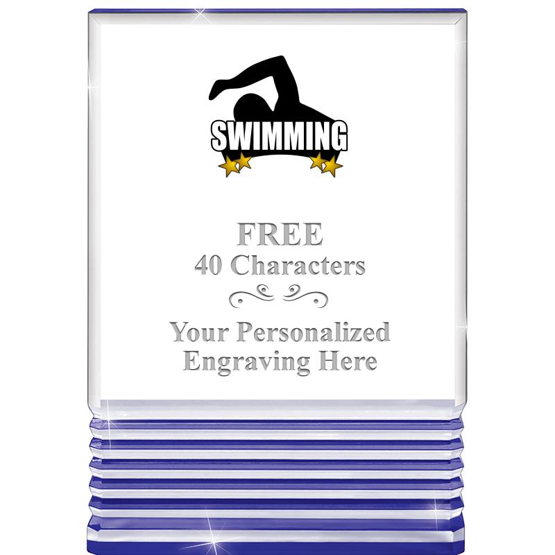 3.5"x5"BLUE ROCKWELL ACRYLIC