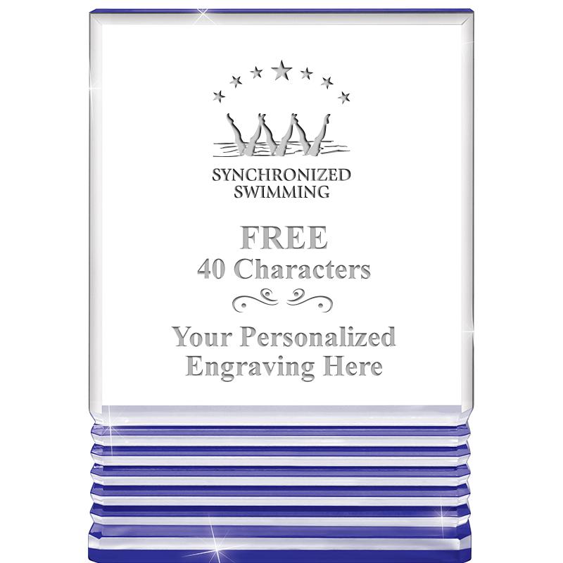 3.5"x5"BLUE ROCKWELL ACRYLIC