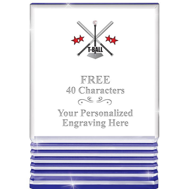 3.5"x5"BLUE ROCKWELL ACRYLIC