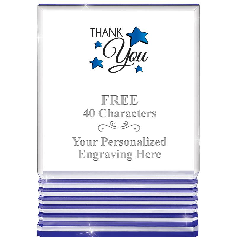 3.5"x5"BLUE ROCKWELL ACRYLIC