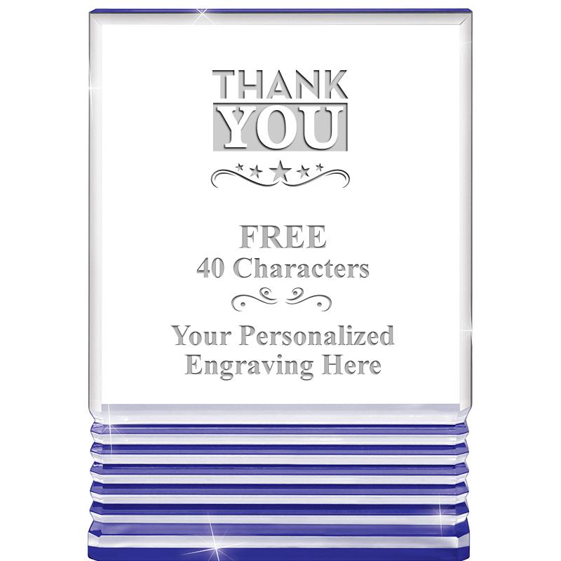 3.5"x5"BLUE ROCKWELL ACRYLIC