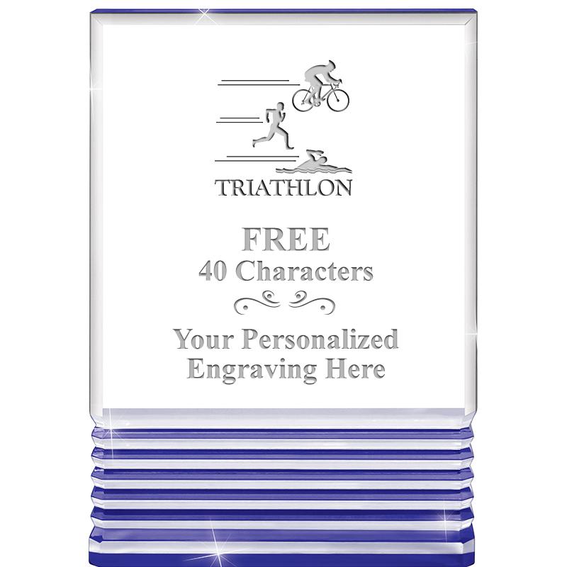 3.5"x5"BLUE ROCKWELL ACRYLIC