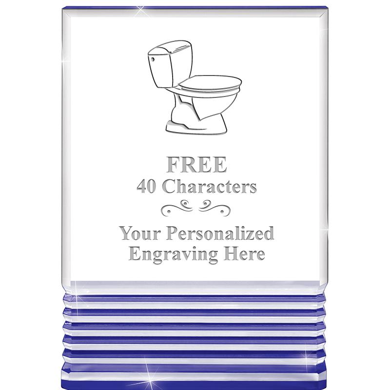 3.5"x5"BLUE ROCKWELL ACRYLIC