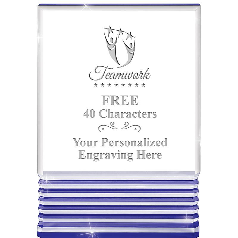 3.5"x5"BLUE ROCKWELL ACRYLIC