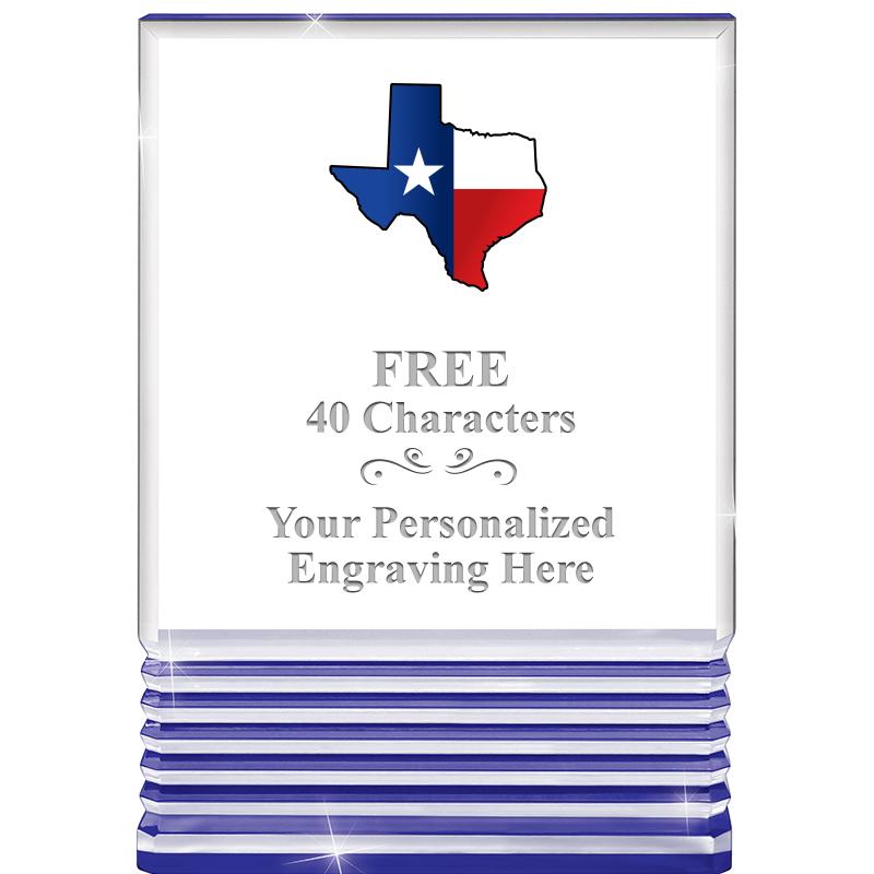 3.5"x5"BLUE ROCKWELL ACRYLIC