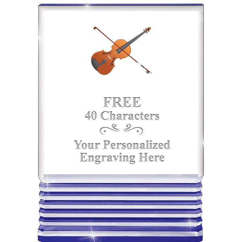 3.5"x5"BLUE ROCKWELL ACRYLIC