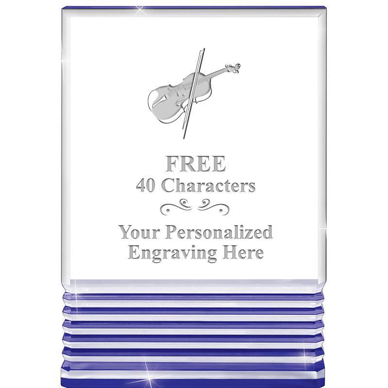 3.5"x5"BLUE ROCKWELL ACRYLIC