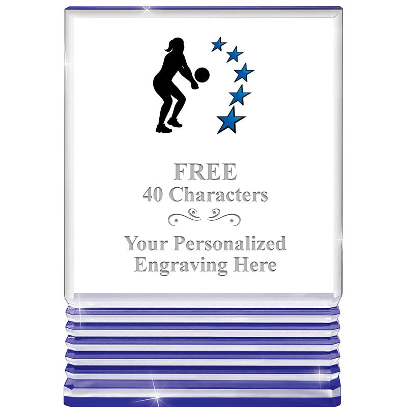 3.5"x5"BLUE ROCKWELL ACRYLIC